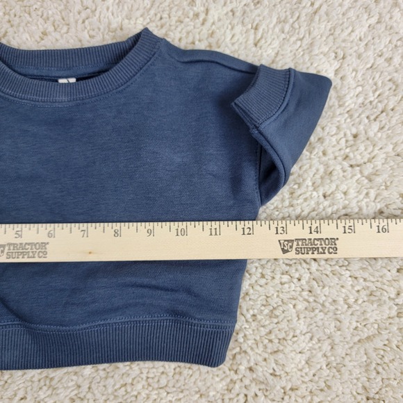 Unisex Organic Cotton Navy Blue Crewneck Sweatshirt Newborn Lot of 2 - Picture 7 of 11